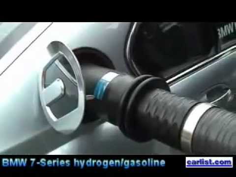 BMW 7-Series  hydrogen fuel-cell vehicle at a hydrogen fueling station in Berlin Germany BMW energy