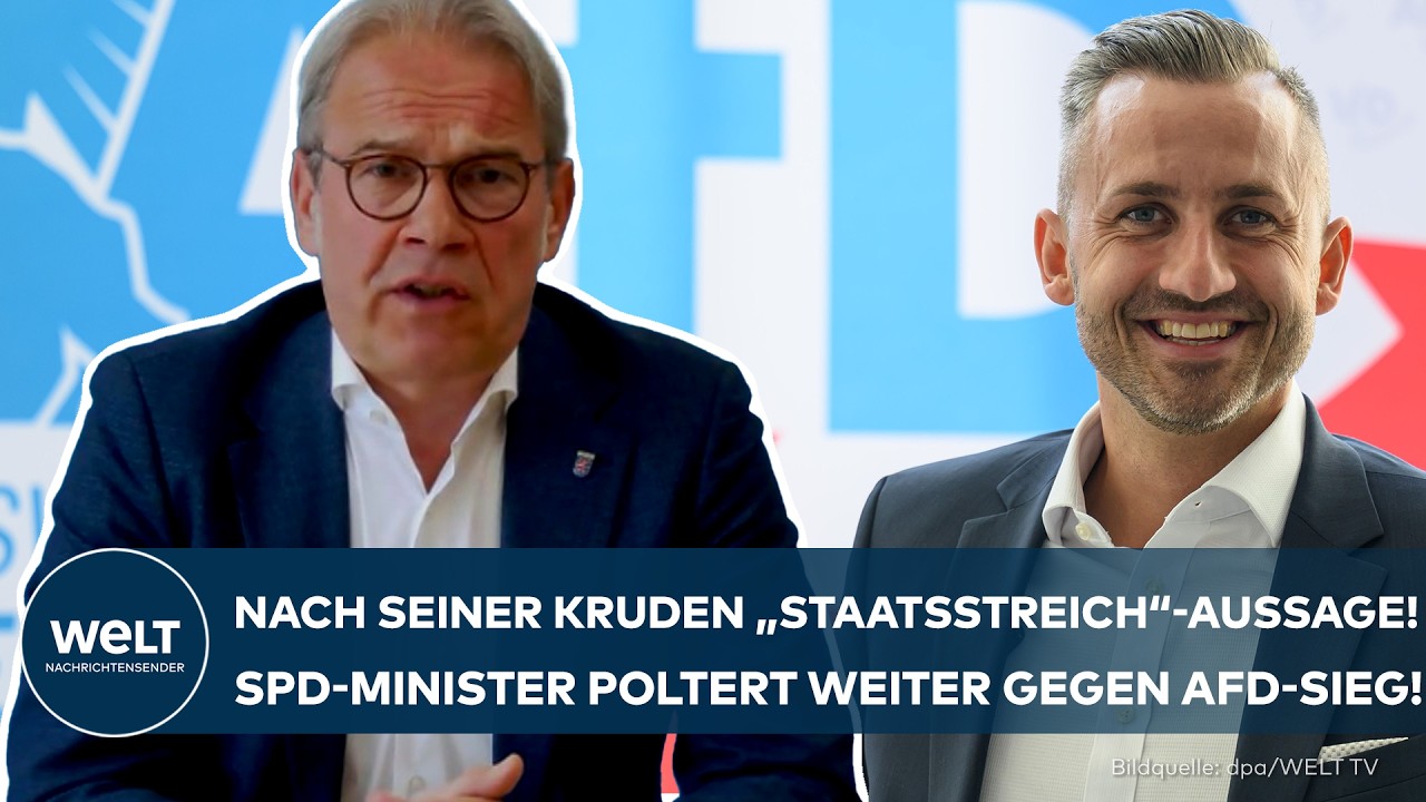 THÜRINGEN: Nach kruder „Staatsstreich“-Aussage! SPD-Minister poltert weiter gegen AfD-Sieg!