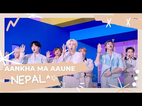 BTS On Nepali Song //Aankha Ma Aaune Sapani💜🇳🇵🥀