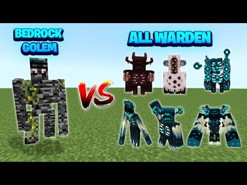 Bedrock Golem vs All mutant Wardens