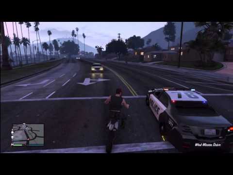 Grand Theft Auto 5 - CRAZY Pedestrian steals cop car, MAD COPS GIVE CHASE! GTA V