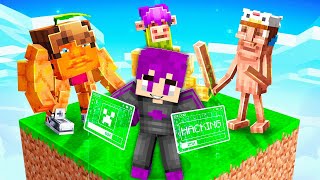 ماين كرافت : تحدي بلوك واحد فقط ولكن حولت اصدقائي باستخدام الغش الي تونغ تونغ واصدقائة !! ????????