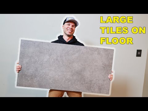 24X48 Tile Floor Installation (TUTORIAL)