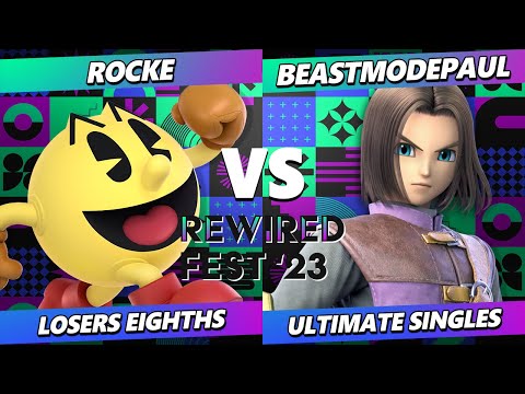 ReWired Fest 2023 Top 8 - Rocke (Pac-Man) Vs. BeastModePaul (Hero) Smash Ultimate - SSBU