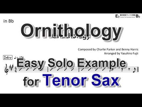 Ornithology - Easy Solo Example for Tenor Sax