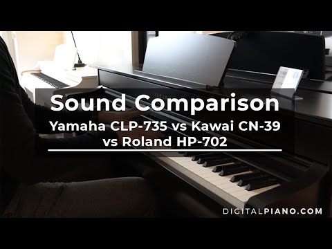 Yamaha CLP-735 vs Kawai CN-39 vs Roland HP-702 | Digitalpiano.com
