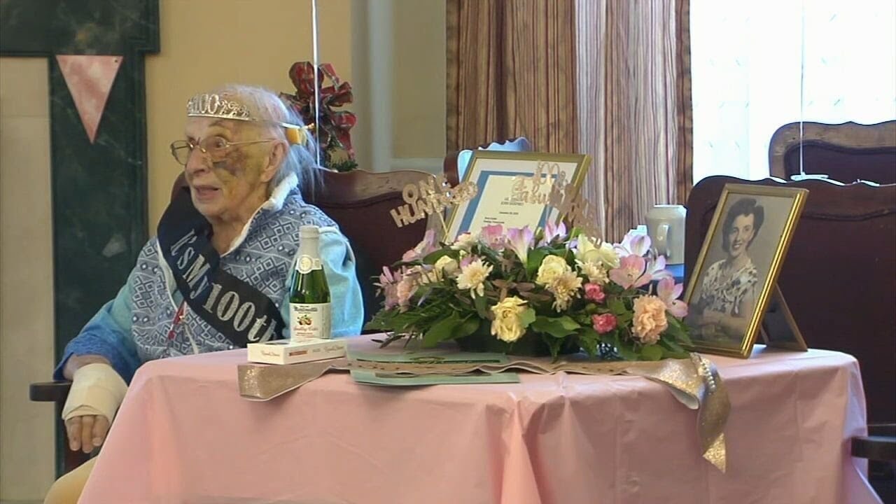 Resident of senior living facility celebrates milestone birthday