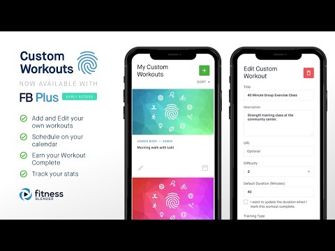 New Add Independent Workouts Third Party Workout Videos to FB Calendar FB Plus Feature