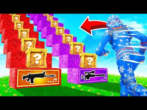 ŞANS BLOKLARI EN İYİ KUTUYU SEÇEN KAZANIR! (FORTNİTE BATTLE ROYALE)