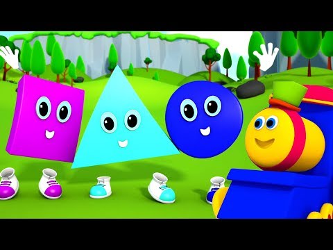 Bob il treno | le forme vanno rotolando | forme geometriche | filastrocche | Bob Shapes Go Rolling