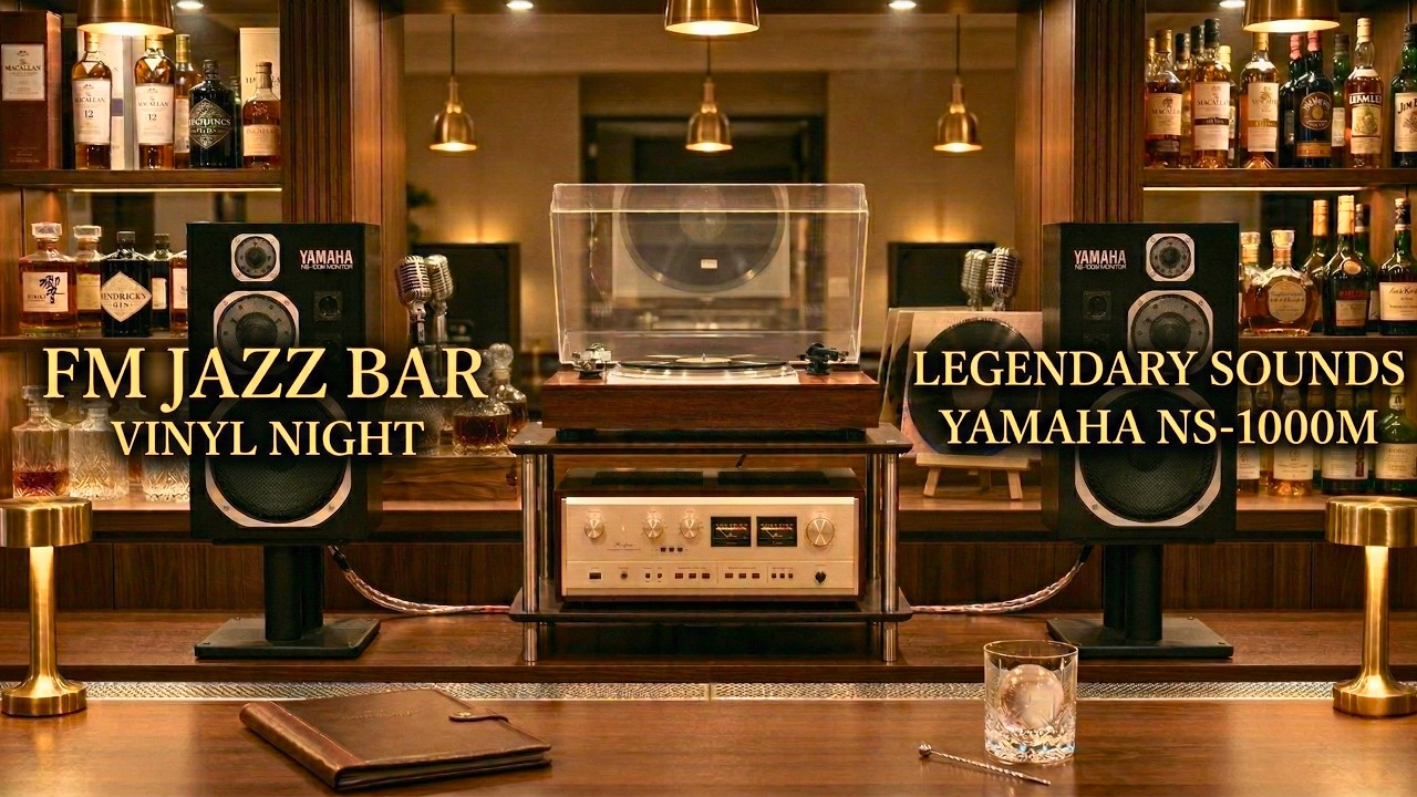 ジャズ BGM 昭和の名機 YAMAHA NS-1000M で聴く至高の響き。オーディオ黄金期の贅沢な夜。