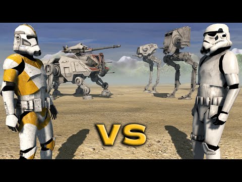 GALACTIC REPUBLIC vs GALACTIC EMPIRE - Star Wars Cinematic Battle (4K)