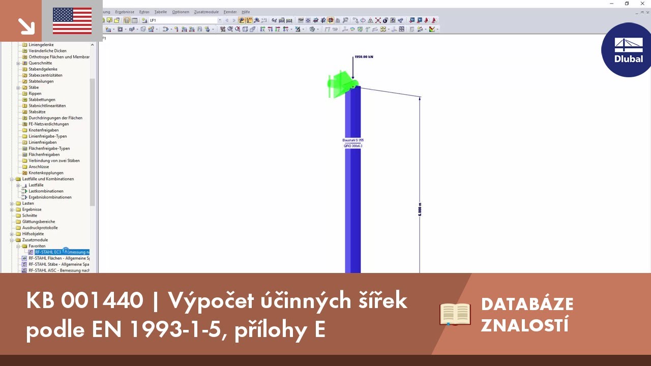 KB 001440 | Výpočet účinných šířek podle EN 1993-1-5, přílohy E