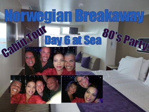 NCL Breakaway - Day 6 | Sea Day | Mini Suite Cabin Tour | 80's Party | Bliss Lounge November 3, 2017