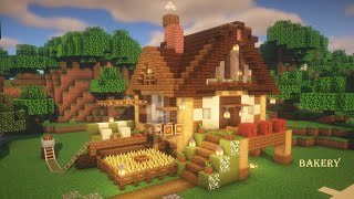 [マイクラ建築]森のパン屋さん おしゃれなお店の作り方[Minecraft][tutorial][shop][house]