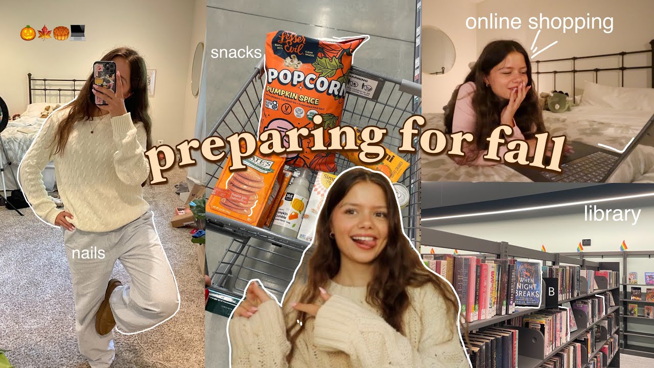 PREPARING FOR FALL🍁online shopping, trying fall snacks, going to the library and more :)