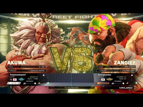 SFV Champion Edition 🔥 Tomatonomuyoo7 (Akuma) Vs Kichipa (Zangief) 🔥 Online Match's 03-28-2023