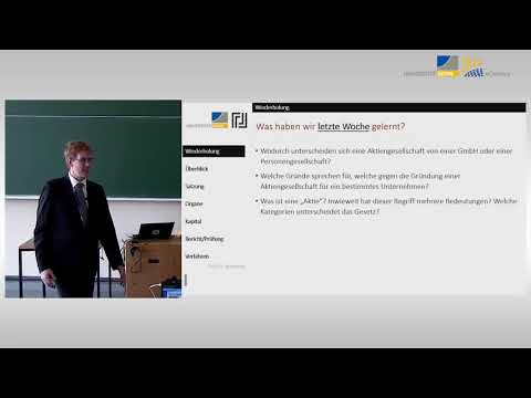 Aktienrecht 02 - Entstehung der AG