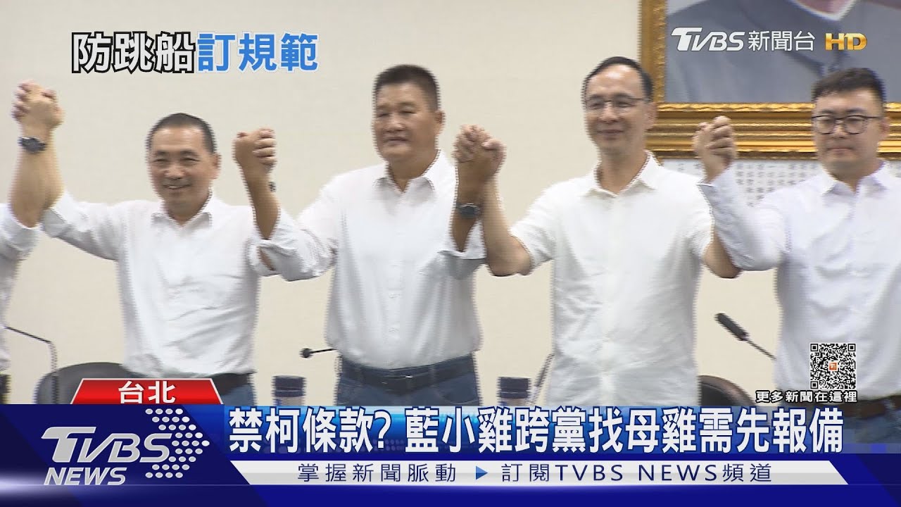 禁柯條款?藍小雞跨黨找母雞需先報備