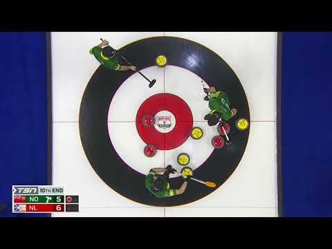 #AGITopShots - 2024 Montana's Brier - Northern Ontario's Team Trevor Bonot with an in-off FTW