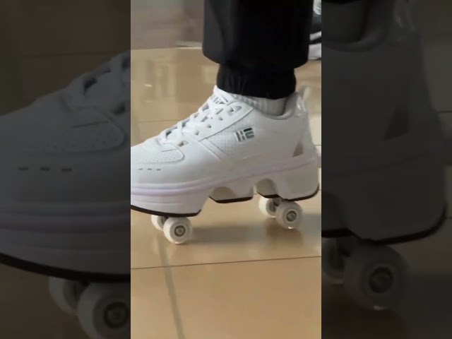 Vídeo relacionado con Surwin Zapatillas con 4 Ruedas Niña,Zapatos con Patines para Niñas Zapatos Deportivos de Niños con Ruedas 2 en 1 Hebilla Giratoria Decoración Mariposa Zapatillas de Skateboard 30-40 EU (Morado,32)