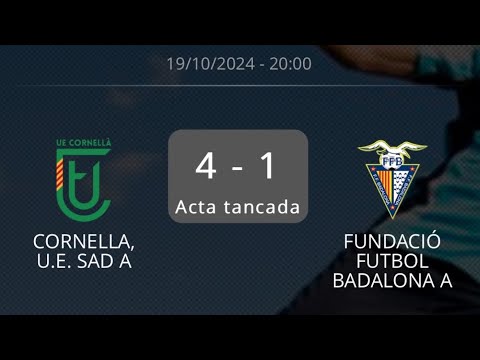 Jornada 5 // UE Cornellà SAD 4 - F.F. Badalona 1