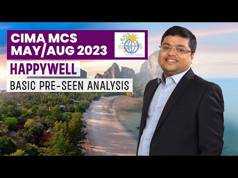 CIMA MCS May/Aug 2023  |  HAPPYWELL |  Basic Pre-Seen Analysis
