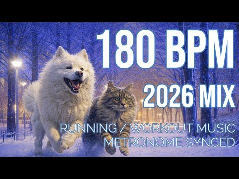 180 BPM Running Music | 1 Hour Metronome-Synced | Rock & EDM | Cadence Workout Mix 2026