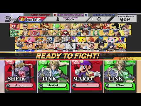 Bham Brawl 22 - Smash 4 Doubles - K6 | Aeon & Anderson vs MexicanGoku & K3rok