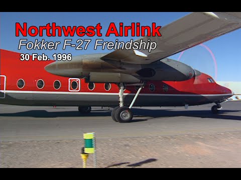 Northwest Fokker F 27 at McCarran Airport in 1996.