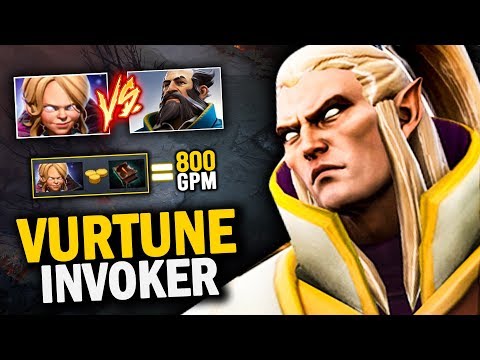 VURTUNE INVOKER vs KUNKKA MID  EZ 800GPM WITH NECRONOMICON BUILD - EPIC COMBO SKILL | Dota 2 Invoker