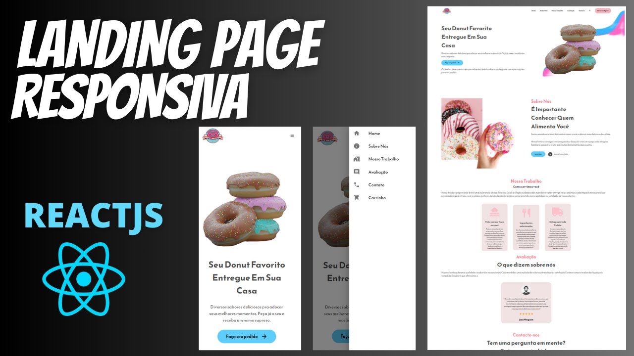 Crie uma Landing Page Incrível e Responsiva com ReactJS: Projeto Loja de Donuts
