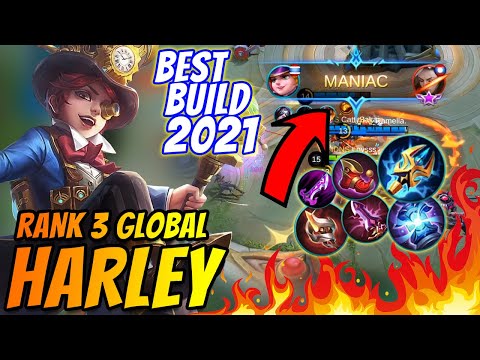 MANIAC 14 Kill NO DEATH | Harley Best Meta Build | Road Top 1 Global Harley ~ Mobile Legends