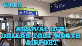 Arrival at DFW Dallas Fort Worth Texas Airport Walk