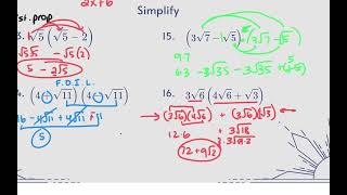 8.21 - P2c - Day 2 - Simplifying Radicals