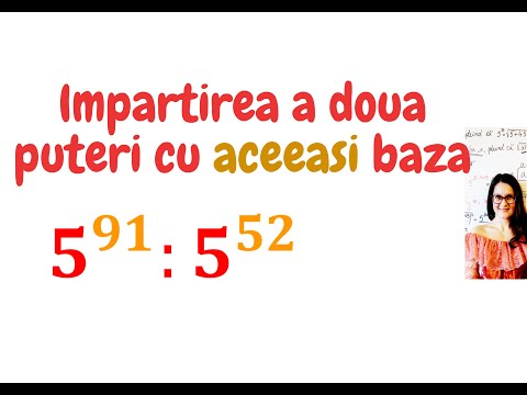 Lectia 18. Impartirea puterilor cu aceeasi baza Clasa V a Partea a II a