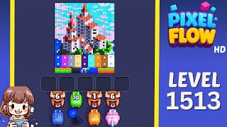 Pixel Flow Level 1513 Solution Walkthrough
