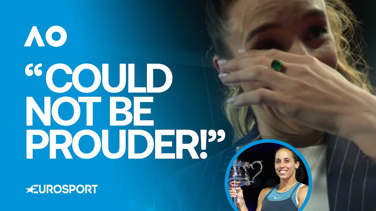 BEST FRIEND Laura Robson's EMOTIONAL reaction to Madison Keys beating Aryna Sabalenka ❤️🥹 #AusOpen