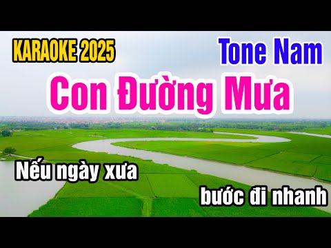 Karaoke Con Đường Mưa Tone Nam Nhạc Sống gia huy beat