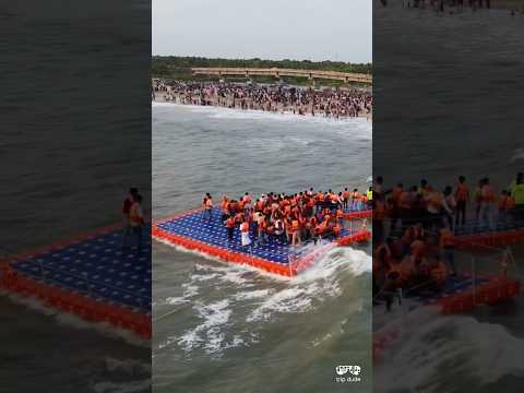 Floating Bridge at Thooval Theeram Beach Tanur #tanur #beach #malappuram #kerala #keralatourism
