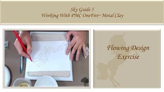 5b Flowing Design Exercise - Sky Guide 5 - PMC OneFire™ Sterling 960 Metal Clay Tutorial