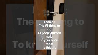 Travel Safety Tip | Fully Lock your Hotel Room Door! | Baldgirlwilltravel#shorts