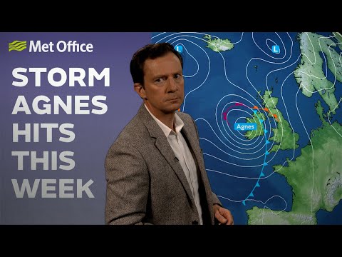 25/09/2023 – Storm Agnes will hit this week - Met Office Weather Forecast