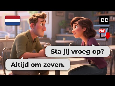 Easy Dutch Conversation – ☕ Chat About Daily Routine (A2–B1)