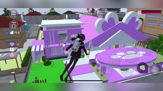 Rumah mewah 2 lantai serba ungu home girl's di Sakura School Simulator | Bagi bagi id props + review