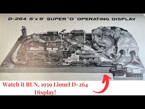Rare Lionel D-264 5x9 Super O Dealer Display.  Running Trains.