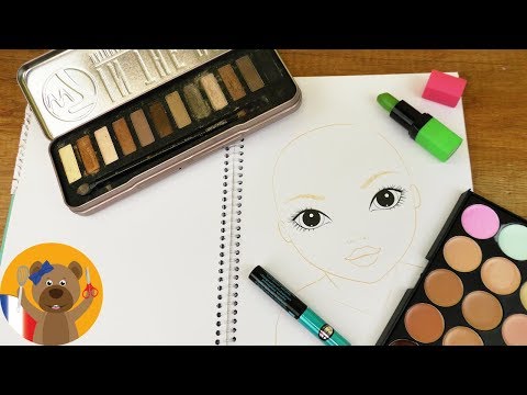 Visage de top modèle à peindre avec du maquillage! Ca fonctionne! Expérience DIY