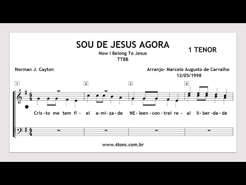 TTBB 0025 1T SOU DE JESUS AGORA 1 TENOR MIDI