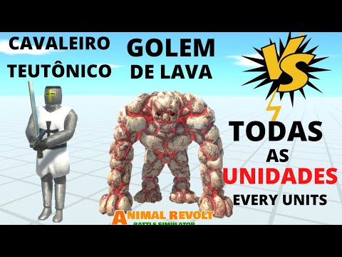 Cavaleiro Teutônico e Golem de Lava vs Todas as Unidades Every Units - Arbs