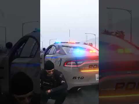 MASS HIGHWAY SHOOTOUT WITH LSPD OFFICER | GTA-V | LSPDFR | #Shorts